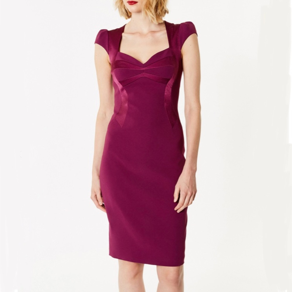 Karen Millen Plum Satin Detail Dress